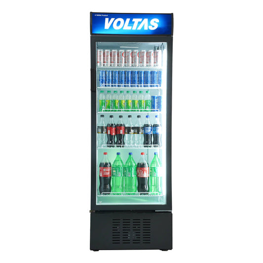 Voltas VC GT 450 SD P 450 Liters Visi Cooler – Single Door Commercial Refrigerator | Metallic Egrey | Energy Efficient | Made in India
