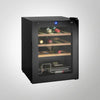 Kaff WC 48 TH BW 16-Bottle Free Standing Wine Chiller with Thermoelectric Cooling & Touch LED Display – Black Glass Door