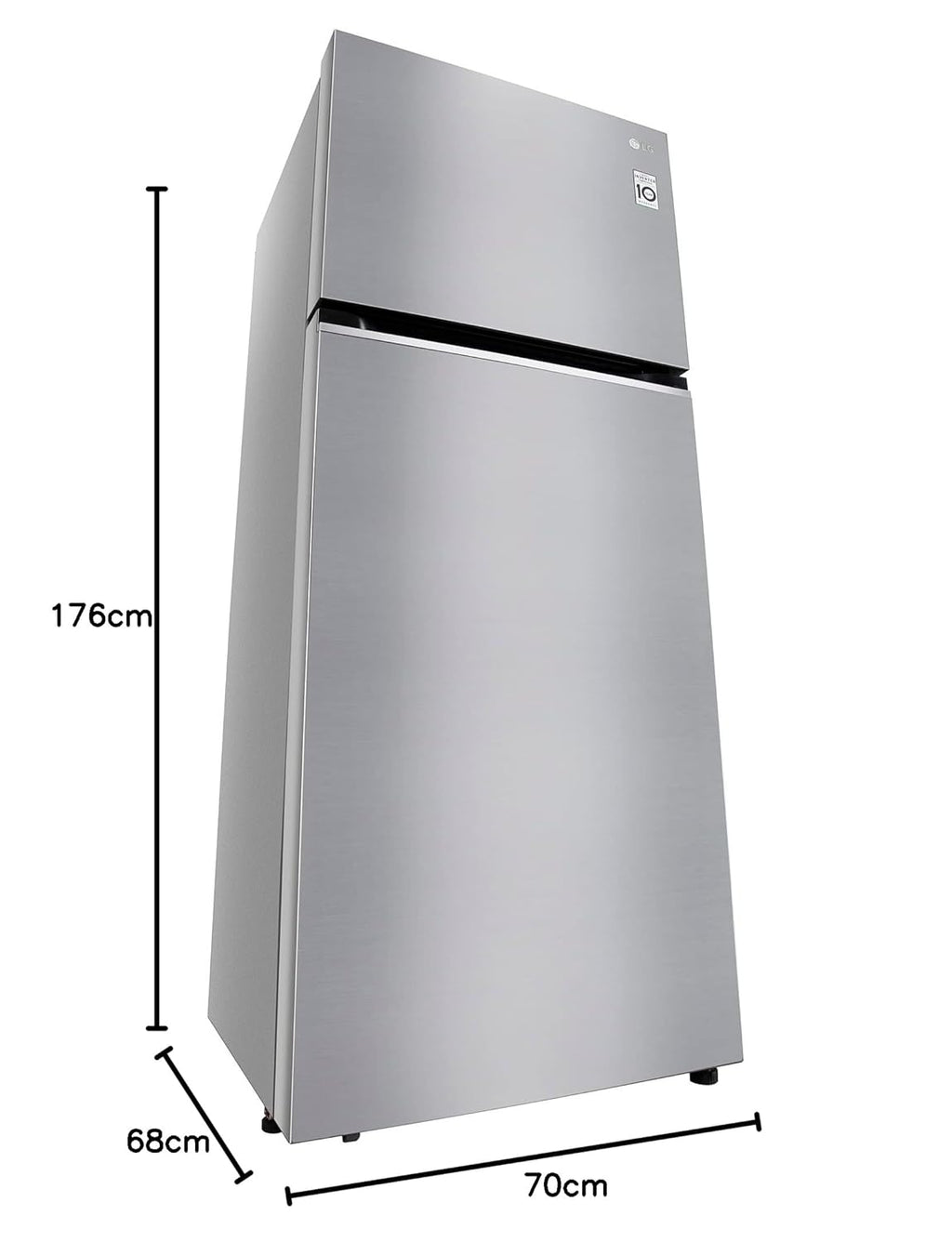 LG GL-S422SPZY 398 L 2 Star Frost-Free Smart Inverter Double Door Refrigerator ( Shiny Steel, Convertible with Express Freezing)