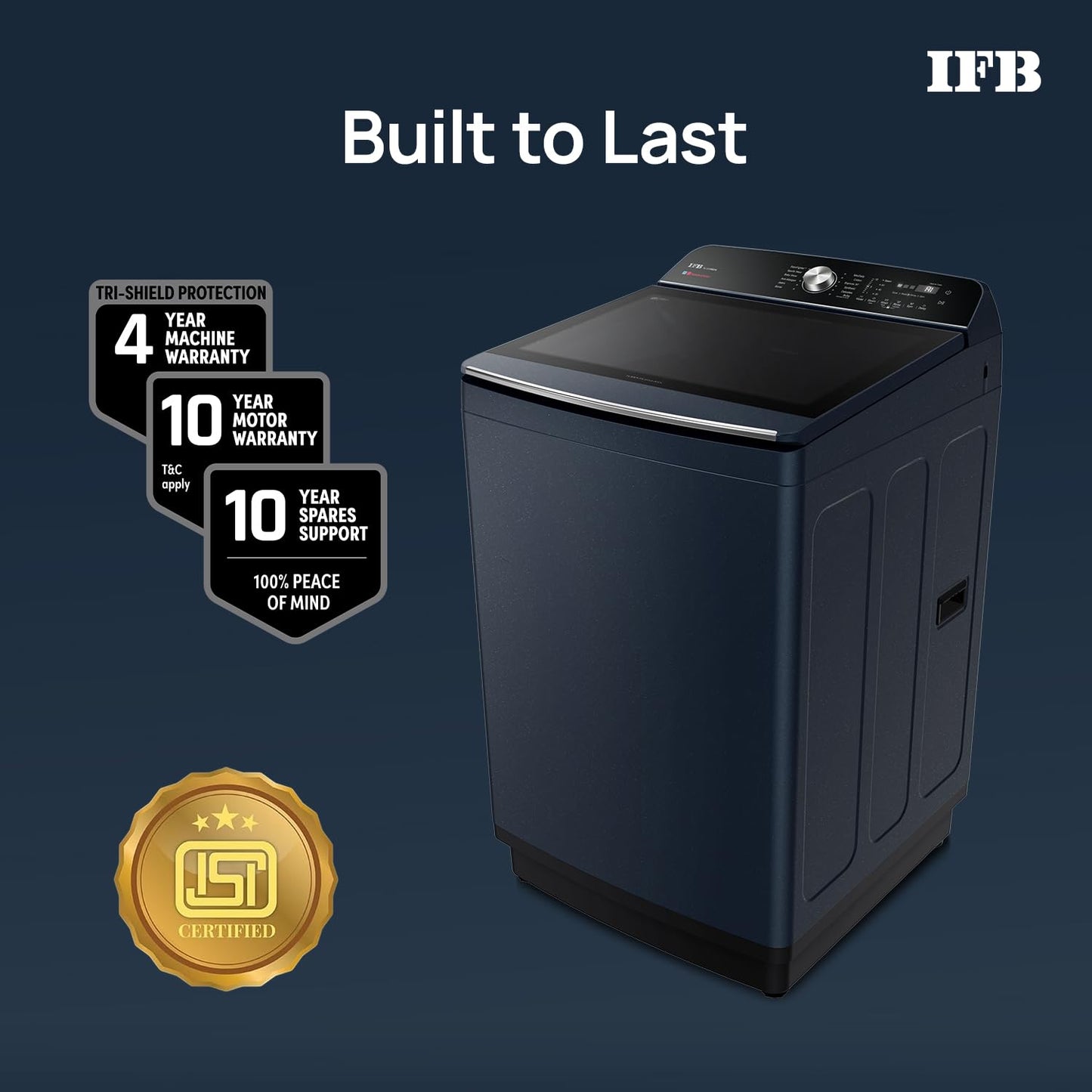 IFB TL111RB2SN 11 Kg 5 Star Fully Automatic Top Load Washing Machine (2025 Model) with AI Powered DeepClean, PowerSteam, Inbuilt Heater, Aqua Energie – Royal Blue