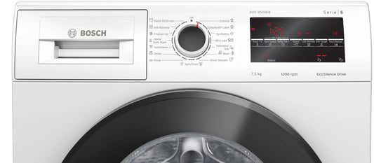 Bosch Series 6 washing machine, front loader 7.5 kg 1200 rpm — WAJ2446HIN — alternate view
