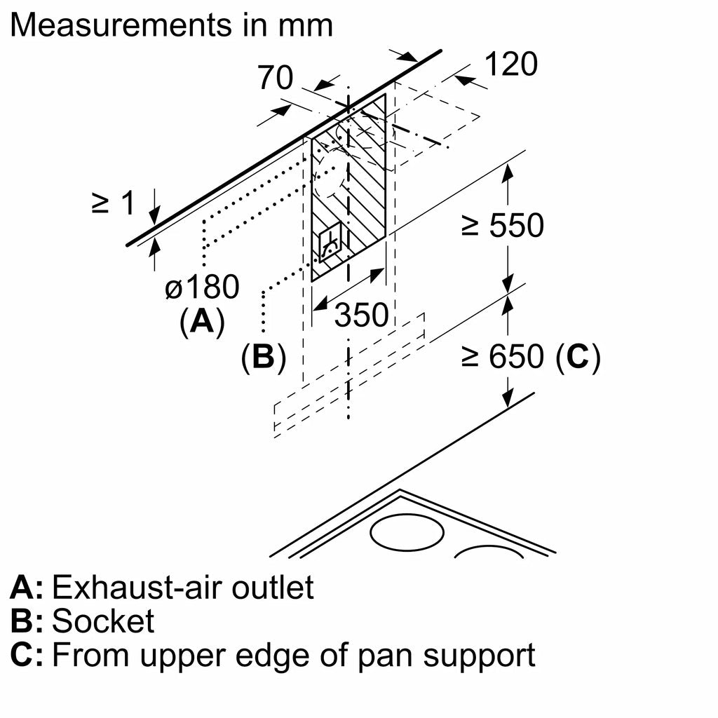 Bosch DWBA98H60I 90CM Auto Clean Kitchen Chimney with 950 CMH Suction, Filterless Design, Touch & Gesture Control (Black)