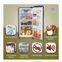 LG GL-B201ABHD 185 L 3 Star Direct Cool Single Door Refrigerator with Fast Ice Making, Toughened Glass Shelves & Moist N Fresh – Blue Harmony