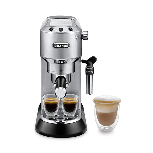 DeLonghi EC685M 1350-Watt Espresso Coffee Machine (Metallic) | 15-Bar Pressure | Thermoblock | Cappuccino System
