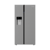 Voltas Beko RSB655XPRF 634L Side by Side Refrigerator with StoreFresh+, NeoFrost Dual Cooling & Inverter Compressor (Inox, Automatic Water & Ice Dispenser)