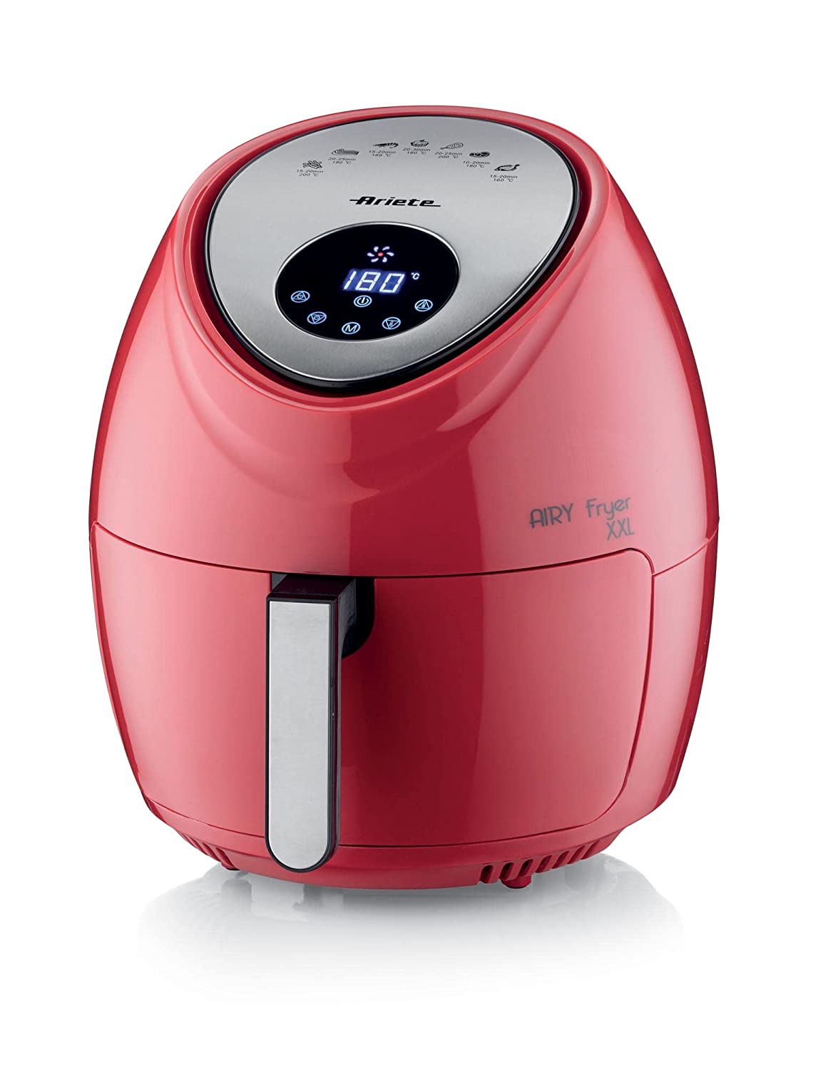Ariete 4618 Airy Fryer XXL 5.5 L | 1800W | Healthy Frying with Minimal Oil | Cooks Up to 2.5 kg | Odor-Free Cooking | Red | 2-Year Warranty