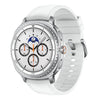 Samsung Galaxy Watch8 Classic (46mm LTE, White) with 3nm Processor | Dual GPS | Sapphire Glass & Stainless Steel | 5ATM & IP68 | BP, ECG, IHRN & Vascular Load Monitoring | Anti-oxidant Index