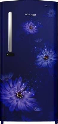 Voltas Beko RDC220C/S0DBE0 185 Litre 3 Star Direct Cool Single Door Refrigerator with FreshBox™ & FlexLift™ | Stabilizer Free | Dahlia Blue