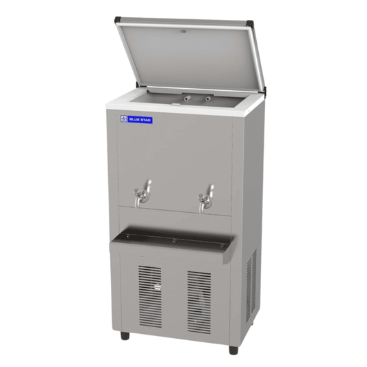 Blue Star SWC60120SS 120 Litre Storage Water Cooler – 60 LPH Cooling Capacity, Stainless Steel Body & Tank, Rotary Compressor, Silent Operation