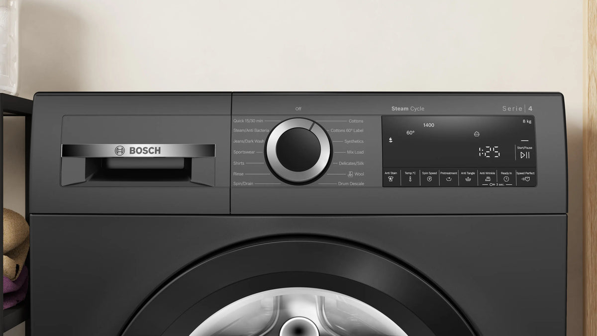 Bosch Series 4 washing machine, front loader 8 kg 1400 rpm — WGA1340TIN — alternate view