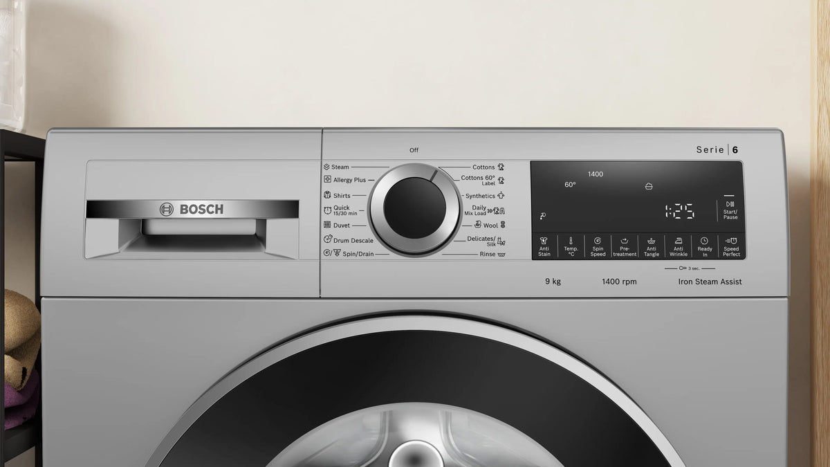Bosch Series 6 washing machine, front loader 9 kg 1400 rpm — WGA244ZSIN — alternate view