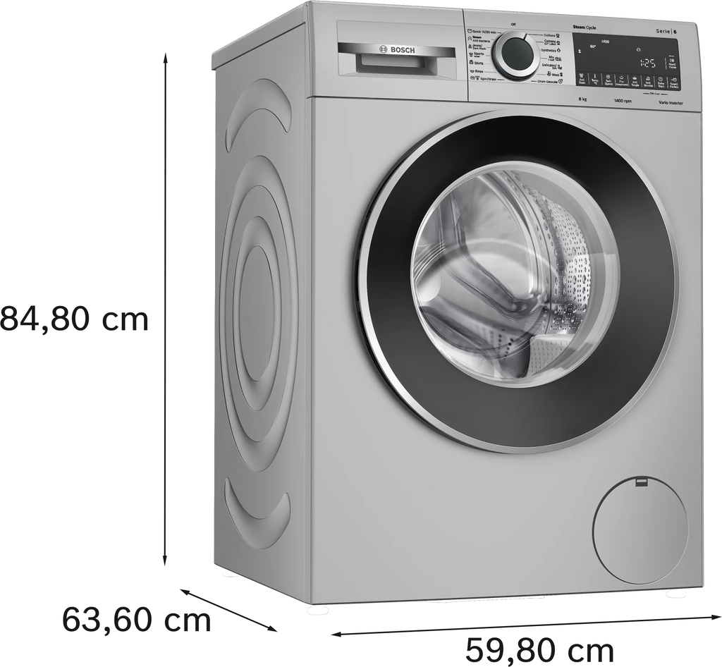 Bosch WGA2341SIN Series 4 8kg 1400 RPM 5 Star Fully Automatic Front Load Washing Machine – Anti-Tangle, SpeedPerfect