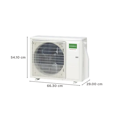 O General ASGG18CPAB-B 1.5 Ton 3 Star Inverter Split AC (Copper, Hyper Tropical Rotary Compressor, R32, Coanda Airflow) – Free Installation Delhi NCR only