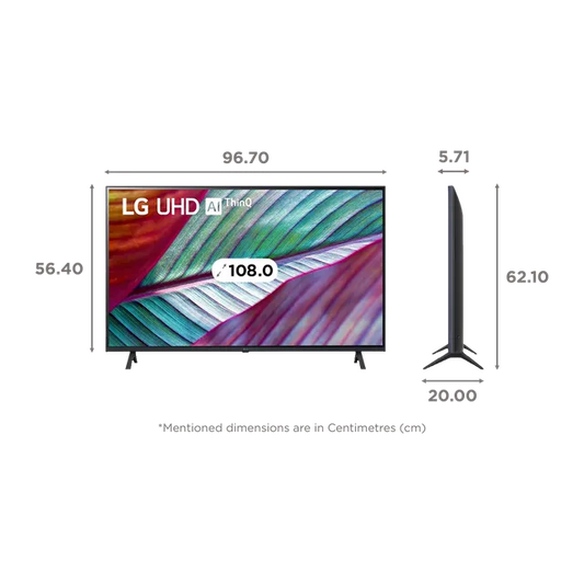 LG 43UR7550PSC 108 cm (43 inch) Ultra HD (4K) LED Smart WebOS TV