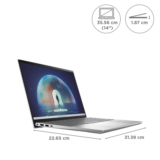 DELL Inspiron 5430 Intel Core i5 13th Gen (14 inch, 8GB, 1TB, Windows 11, MS Office 2021, Intel Iris Xe, FHD Plus Display, Platinum Silver, IN5430NH6KJM01ORS1)