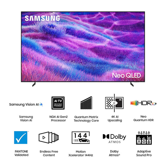 Samsung QA65QN80FAULXL 163 cm (65 inches) 4K Ultra HD Mini-LED Neo-QLED Smart TV (Titan Black)
