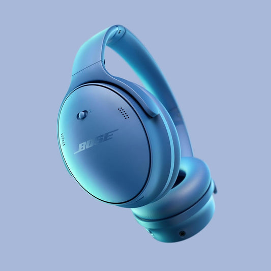 Bose QuietComfort Bluetooth Headphones, Wireless Headphones, Over Ear Noise Cancelling Headphones with Mic, Up to 24 Hours of Battery Life, Blue Dusk - Limited Edition Color 884367-1300