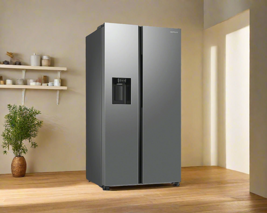 Samsung RS78CG8543SLHL 633L 5-in-1 Convertible Side-by-Side Refrigerator | Twin Cooling Plus | Wi-Fi Enabled | Non-Plumbing Dispenser | Digital Inverter | Real Stainless