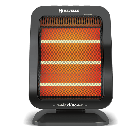 Havells Inclino Halogen Heater 1200W (GHRGHAIK120) | 3 Heat Settings | Tip-Over Safety | Oscillation Function | Rust-Free Reflector | 2-Year Warranty