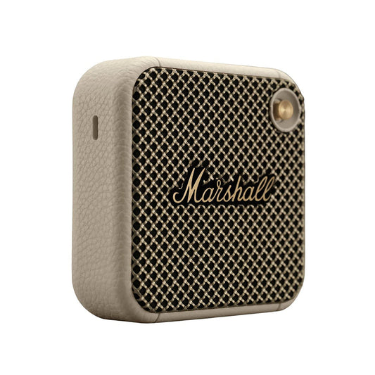 Marshall Willen Portable Bluetooth Speaker – Cream | 15+ Hours Playtime | IP67 Waterproof | Stack Mode | Built-in Mic
