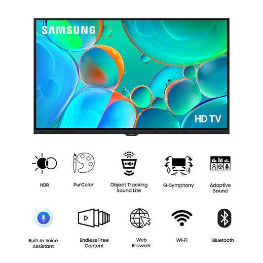 Samsung UA32H4520FUXXL 32 Inch (80 cm) HD Smart LED TV – HDR10+, Tizen OS, Voice Assistant, 20W Sound