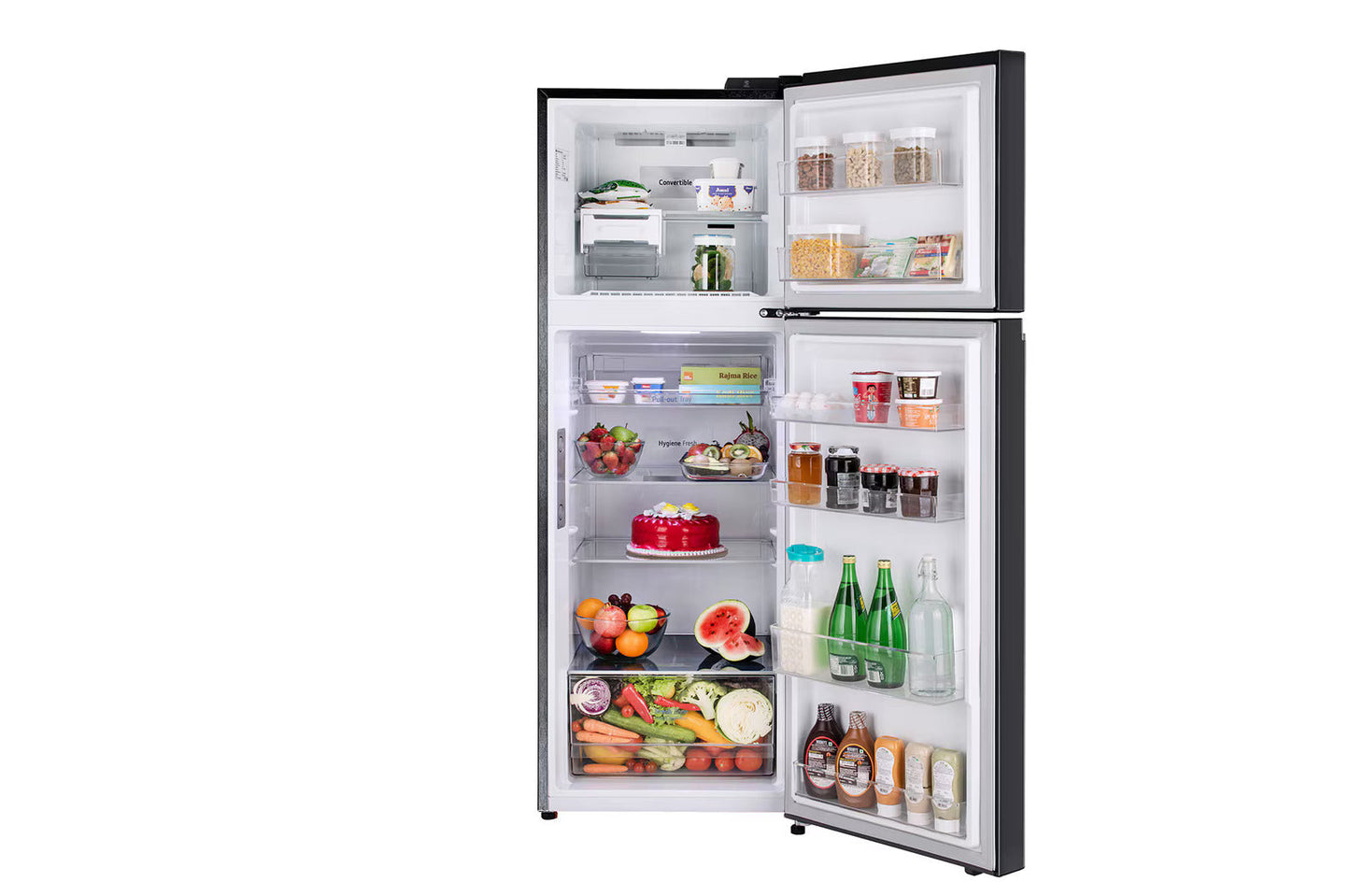 LG GL-T342TESX 322L Double Door Refrigerator, LG ThinQ, Wifi Convertible +Door Cooling , Ebony Sheen, 3 Star