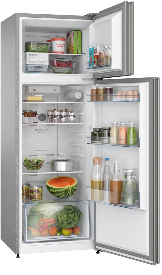 BOSCH CTC29S031I Series 4 269 Litres 3 Star Frost Free Double Door Convertible Refrigerator with Vario Inverter Compressor ( Sparkly Steel)