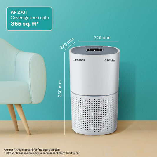 Forbes Air Purifier 270 with True HEPA H13 | 360° Air Intake | 365 Sq Ft