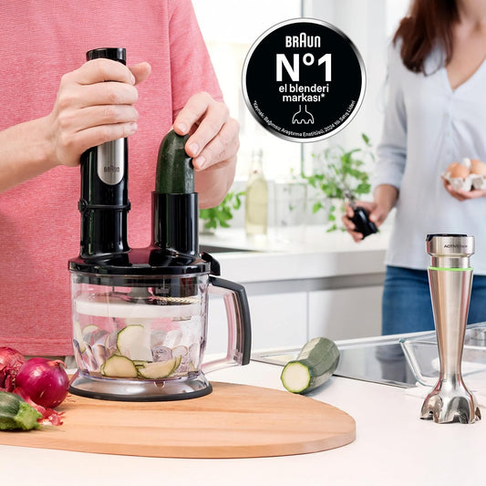 Braun MQ7075X MultiQuick 7 Hand Blender | 1000W ActiveBlade | SmartSpeed | 1.5L Food Processor | Suraj Electronics Delhi NCR