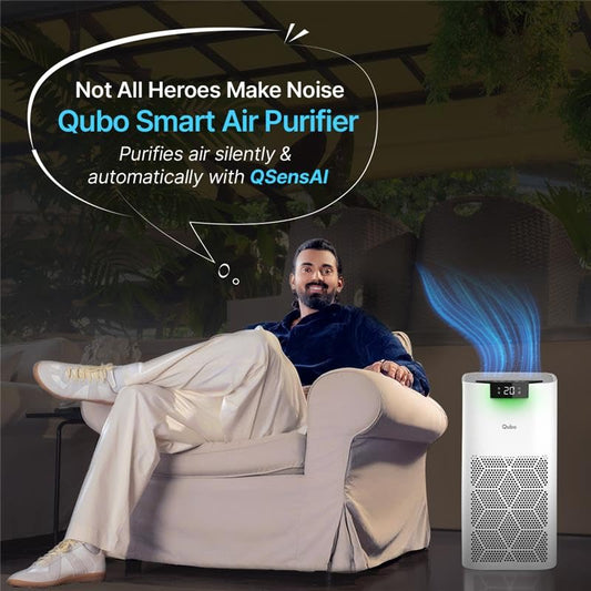 Qubo Smart Air Purifier Q500 | 4-Layer Filtration | HEPA H13 | QSensAI Smart Mode | App & Voice Control | 500 Sq. Ft. Coverage | Suraj Electronics