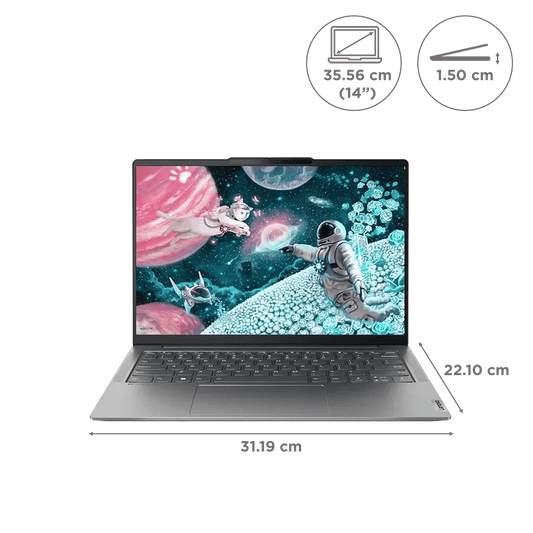 Lenovo Yoga Slim 6 14IRH8 Intel Core i5 13th Gen (14 inch, 16GB, 1TB, Windows, MS Office 2021, Intel Iris Xe, OLED Display, Metallic Grey, 83E00015IN)