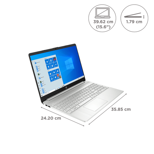 HP 15s-er2004AU AMD R7 (15.6 inch, 16GB, 512GB, Windows, MS Office 2021, AMD Radeon, Full HD Display, Natural Silver, 9A1C1PA)