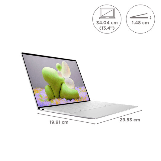 DELL XPS 13 Intel Core Ultra 7 Touchscreen Thin & Light Laptop (32GB, 1TB SSD, Windows 11 Home, 13.4 inch UHD OLED Display, MS Office Home & Student 2021, Platinum, 1.17 KG)