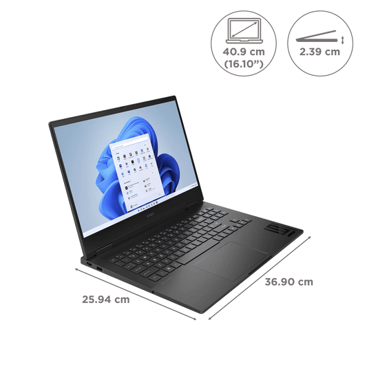 HP Omen 16 xd0020AX AMD Ryzen 7 Gaming Laptop (16GB, 1TB SSD, Windows 11 Home, 8GB Graphics, 16.1 inch 165 Hz FHD Display, NVIDIA GeForce RTX 4060, MS Office 2021, Shadow Black, 2.37 KG)