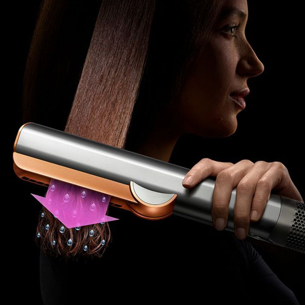 Dyson Airstrait™ HT01-BNBC-IN Hair Straightener with Wet to Dry Styling, No Heat Damage, Airflow Technology & LCD Display (Bright Nickel/Bright Copper)