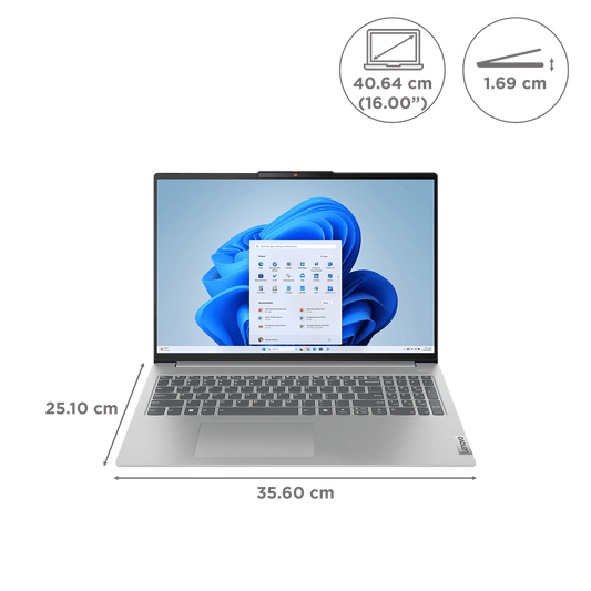 Lenovo IdeaPad Slim 5 16IMH9 Intel Core Ultra 5 Thin & Light Laptop (16GB, 512GB SSD, Windows 11 Home, 16 inch WUXGA IPS Display, MS Office 2021, Cloud Grey, 1.82 KG)