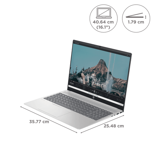 HP Pavilion 16 af0015TU Intel Core Ultra 5 Laptop (16GB, 512GB SSD, Windows 11 Home, 16 inch Full HD IPS Display, MS Office 2021, Natural Silver, 1.77 KG)
