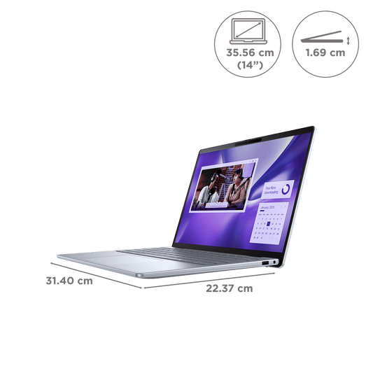 DELL Inspiron 14 Plus Snapdragon X Plus Touchscreen Thin & Light Laptop (16GB, 1TB SSD, Windows 11 Home, 14 inch QHD Plus IPS Display, MS Office 2021, Ice Blue, 1.40 KG)