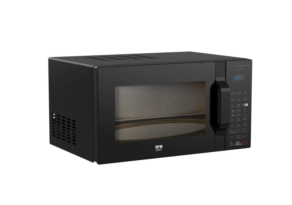 IFB 30BRC4 30L Convection Microwave Oven (Black) with Rotisserie, 125 Auto Cook Menus, Touch Keypad & Baking, Grilling & Reheating