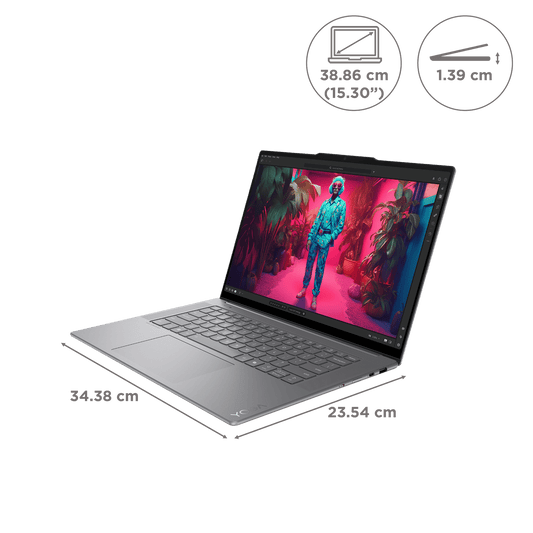 Lenovo Yoga Slim 7 Intel Core Ultra 7 258V Touchscreen Thin & Light Laptop (32GB, 1TB SSD, Windows 11 Home, 15.3 inch WQXGA+ IPS Display, MS Office 2024, Luna Grey, 1.53 KG)