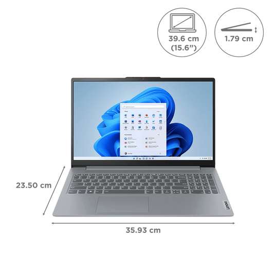 Lenovo IdeaPad Slim 3 15ABR8 AMD Ryzen 7 Thin & Light Laptop (16GB, 512GB SSD, Windows 11 Home, 15.6 inch Full HD Display, MS Office Home 2024, Arctic Grey, 1.62 KG)