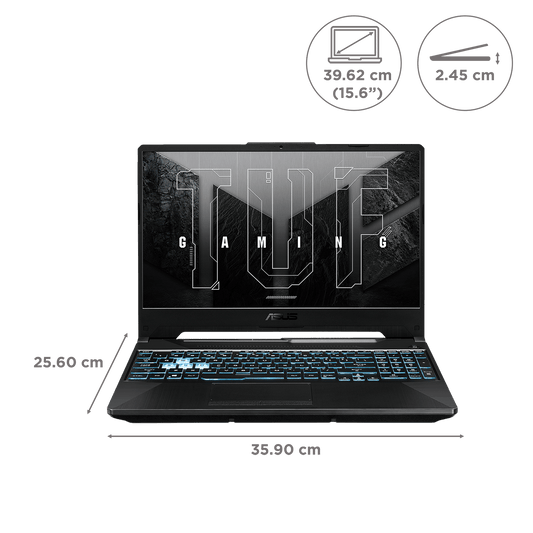 ASUS TUF A15 FA566NCR-HN254WS AMD Ryzen 7 Gaming Laptop (16GB, 512GB SSD, Windows 11 Home, 4GB Graphics, 15.6 inch 144 Hz Full HD IPS Display, NVIDIA GeForce RTX 3050, MS Office Home, Graphite Black, 2.30 KG)