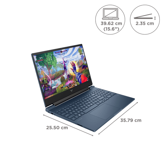 HP Victus 15-fb3025AX AMD Ryzen 9 Gaming Laptop (16GB, 1TB SSD, Windows 11 Home, 8GB Graphics, 15.6 inch 144 Hz Full HD IPS Display, NVIDIA GeForce RTX 4060, MS Ofice Home 2024, Performance Blue, 2.29 KG)