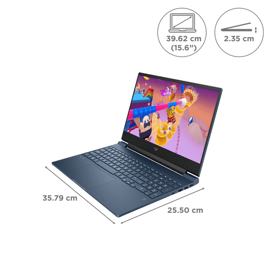 HP Victus 15-fb3123AX AMD Ryzen 7 Gaming Laptop (16GB, 512GB SSD, Windows 11 Home, 4GB Graphics, 15.6 inch 144 Hz Full HD Display, NVIDIA GeForce RTX 2050, MS Office Home 2024, Mica SIlver, 2.29 KG)