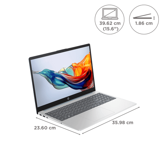 HP 15-fc0533AU AMD Ryzen 7 Thin & Light Laptop (16GB, 512GB SSD, Windows 11 Home, 15.6 inch Full HD Display, Natural Silver, 1.59 KG)