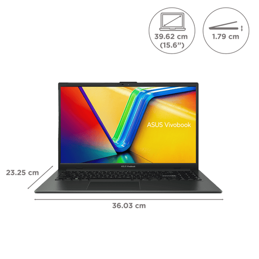 ASUS Vivobook Go 15 E1504FA-NJ5542WS AMD Ryzen 5 Thin & Light Laptop (16GB, 512GB SSD, Windows 11 Home, 15.6 inch Full HD Display, MS Office Home 2024, Mixed Black, 1.63 KG)