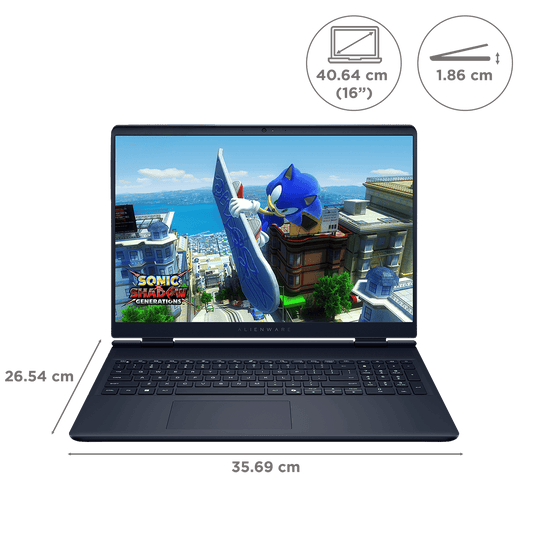 DELL Alienware 16 Aurora Intel Core 7 Gaming Laptop (16GB, 1TB SSD, Windows 11 Home, 8GB Graphics, 16 inch 120 Hz WQXGA Display, NVIDIA GeForce RTX 5060, MS Office Home 2024, Interstellar Indigo, 2.57 KG)