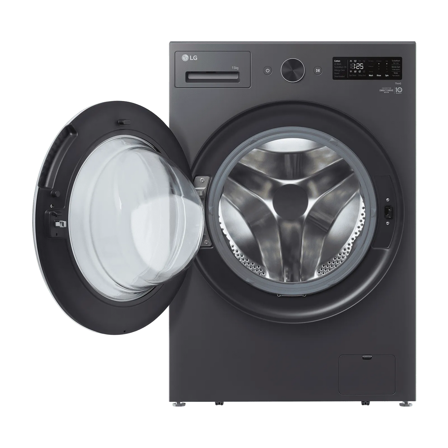 LG FX62515B9E 15Kg AI Front Load Washer (Inverter Direct Drive, Turbo Wash 360°, Steam+, Wi-Fi Enabled, Essence Graphite