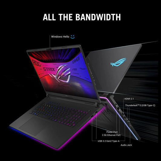 ASUS ROG Strix SCAR 18 G835LX-SA187WS Intel Core Ultra 9 275HX Gaming Laptop (64GB, 2TB SSD, Windows 11 Home, 24GB Graphics, 18 inch 240 Hz 2.5K WQXGA Display, NVIDIA GeForce RTX 5090, MS Office Home 2024, Off Black, 3.30 KG)