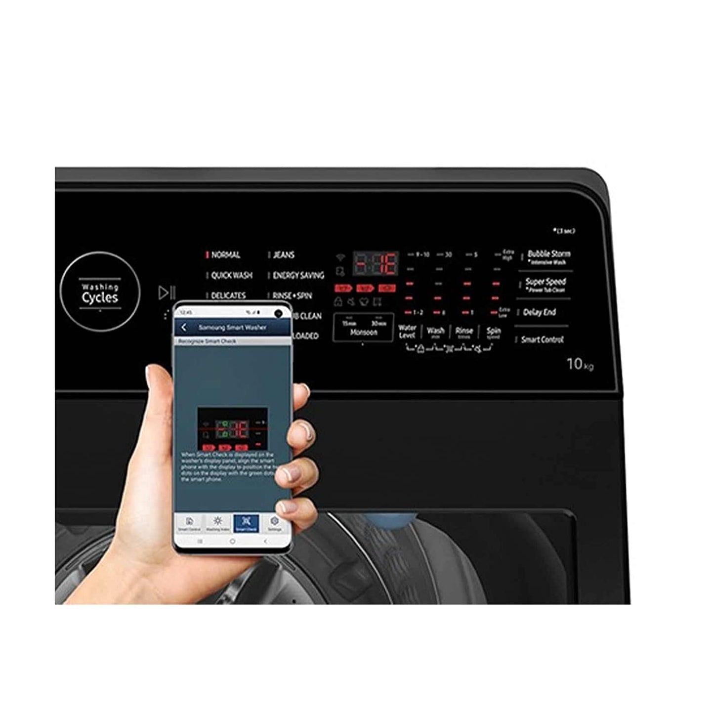 Samsung WA10BG4546BVTL 10.0 5 star Fully Automatic Top Load Washing Machine ( Black Caviar)
